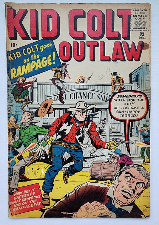 KID COLT OUTLAW #95 1960 Kid Colt Outlaw MARVEL COMICS