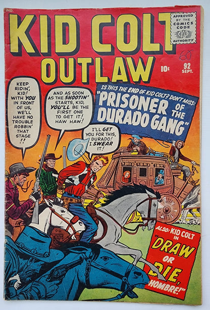 KID COLT OUTLAW #92 1960 Kid Colt Outlaw MARVEL COMICS