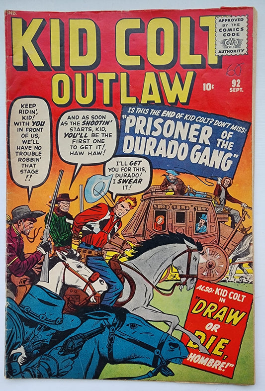 KID COLT OUTLAW #92 1960 Kid Colt Outlaw MARVEL COMICS