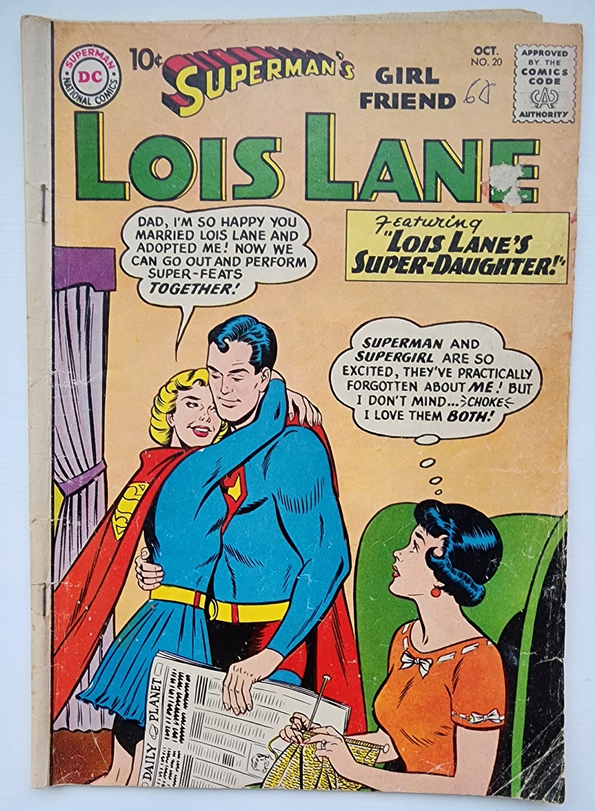 SUPERMANS GIRLFRIEND LOIS LANE #20 1960 (SPANKING PANEL) Superman's Girlfriend Lois Lane DC COMICS
