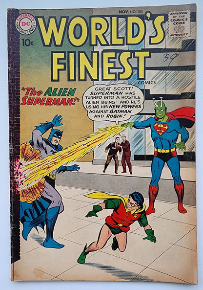 WORLDS FINEST COMICS #105 1959 Worlds Finest DC COMICS