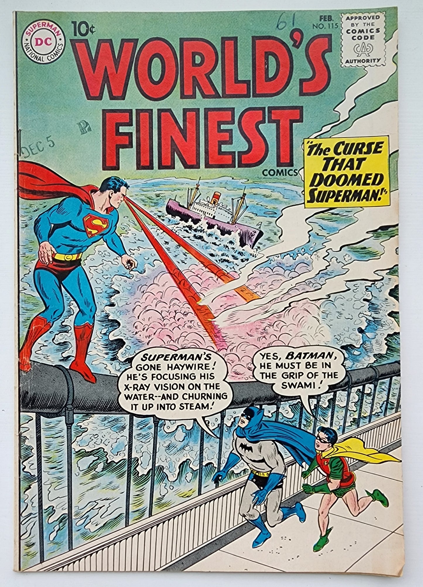 WORLDS FINEST COMICS #115 1961 Worlds Finest DC COMICS