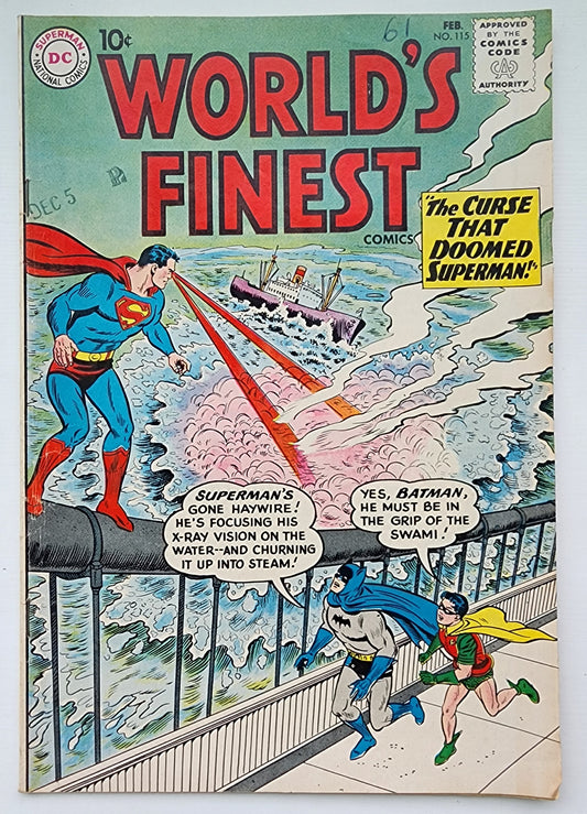 WORLDS FINEST COMICS #115 1961 Worlds Finest DC COMICS