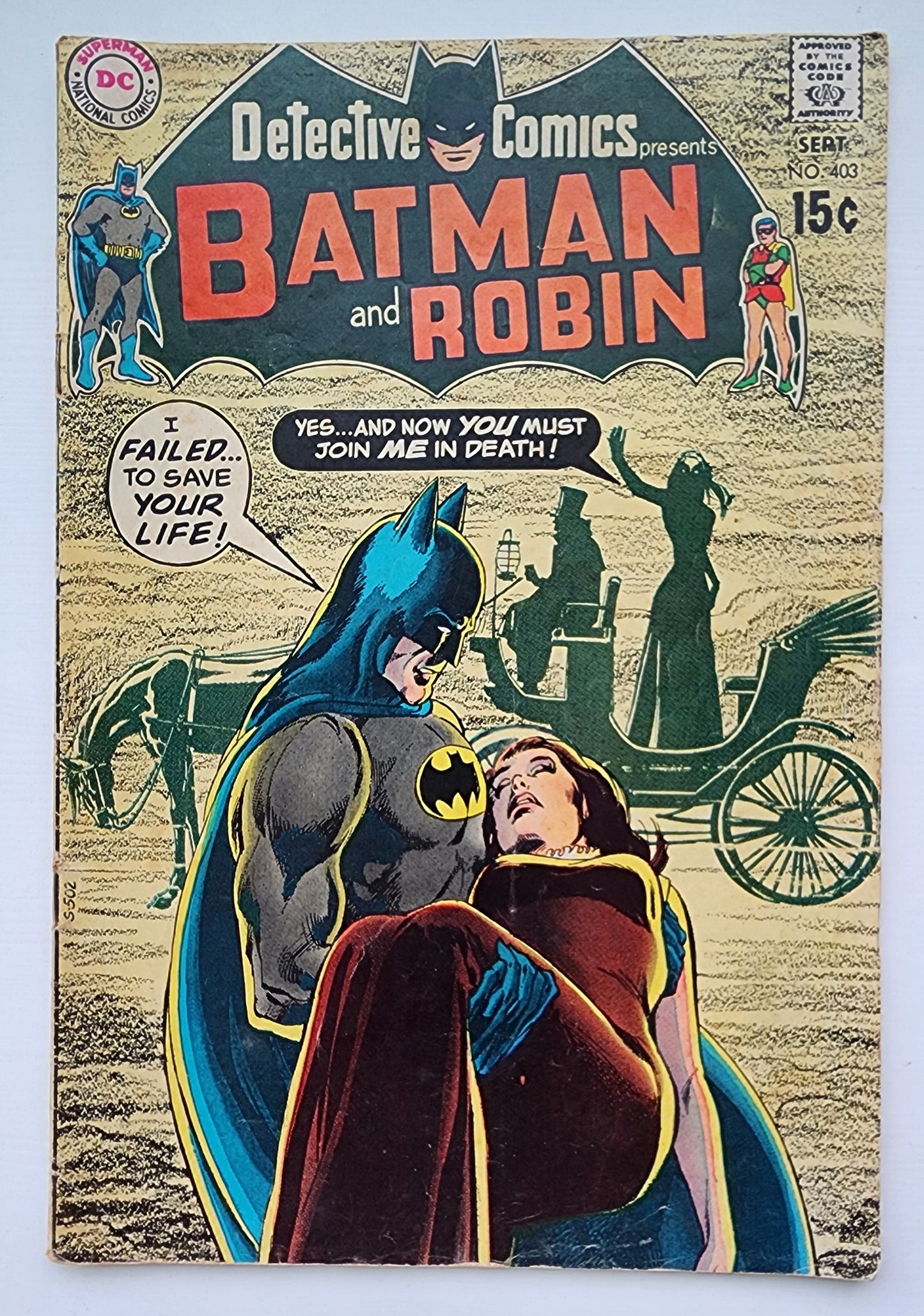 DETECTIVE COMICS #403 1970 NEAL ADAMS COVER Detective Comics DC COMICS