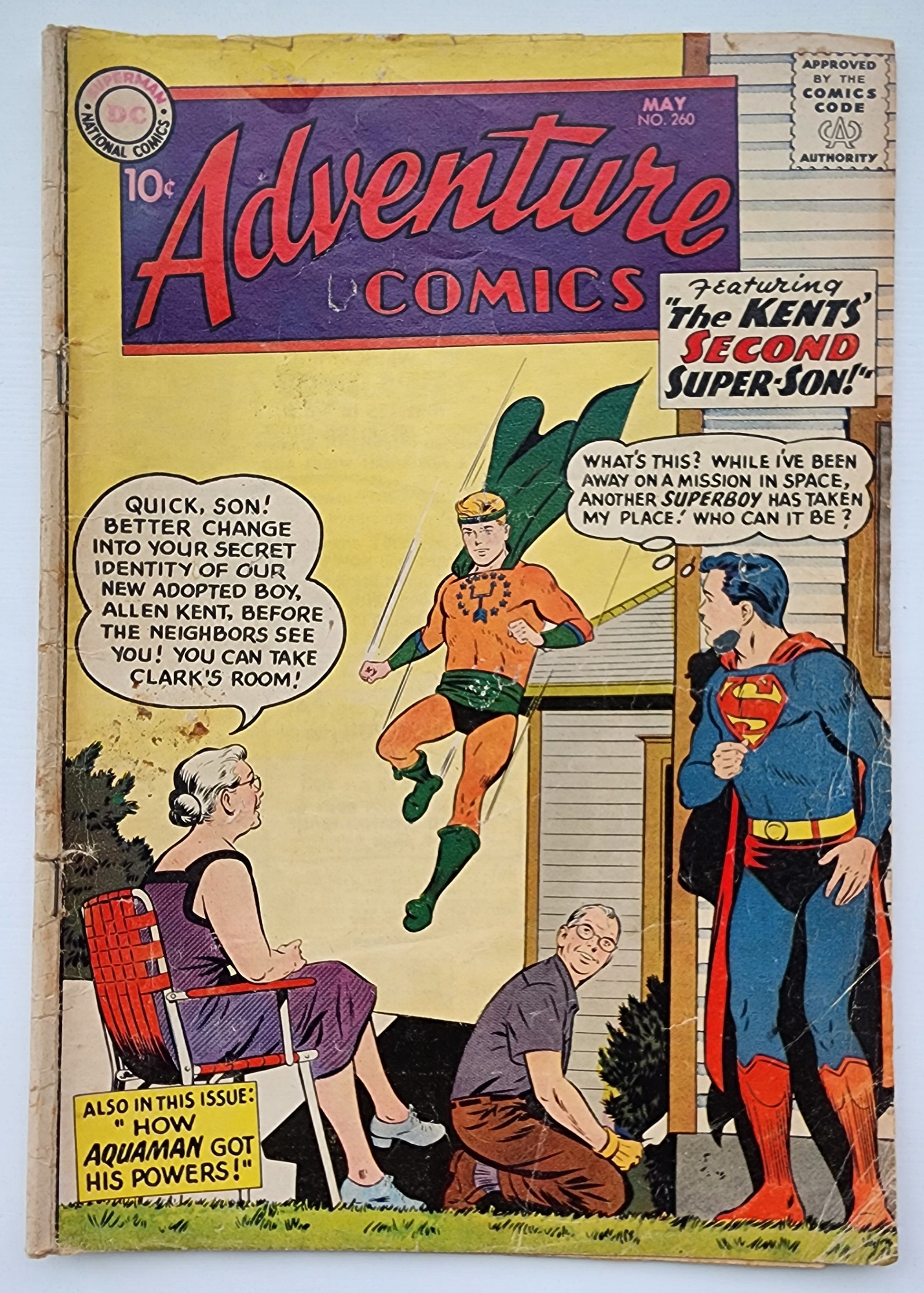 ADVENTURE COMICS #260 1959 (1ST SILVER AGE ORIGIN AQUAMAN) Adventure Comics DC COMICS