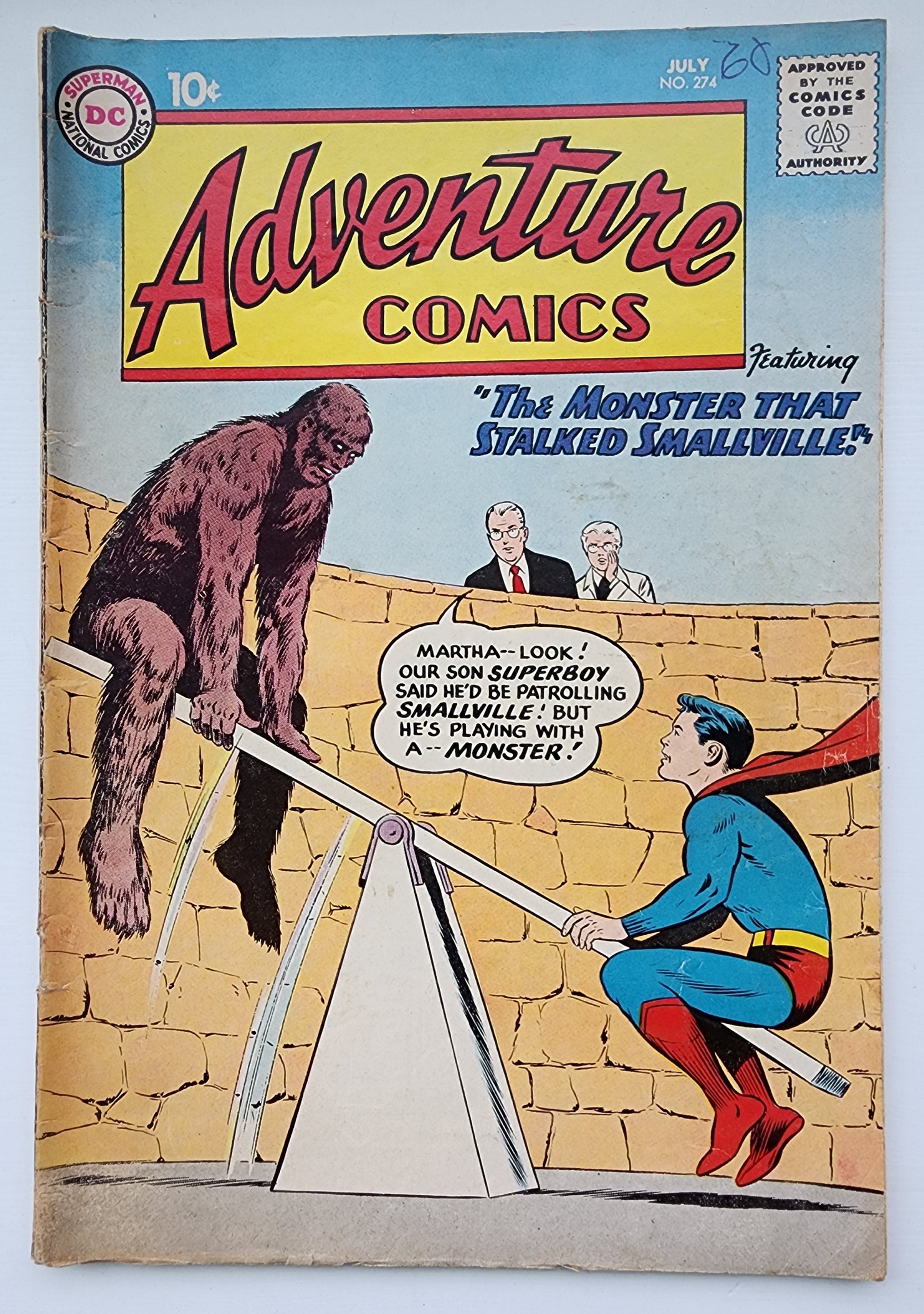 ADVENTURE COMICS #274 1960 (FULL PAGE AD GREEN LANTERN #1) Adventure Comics DC COMICS