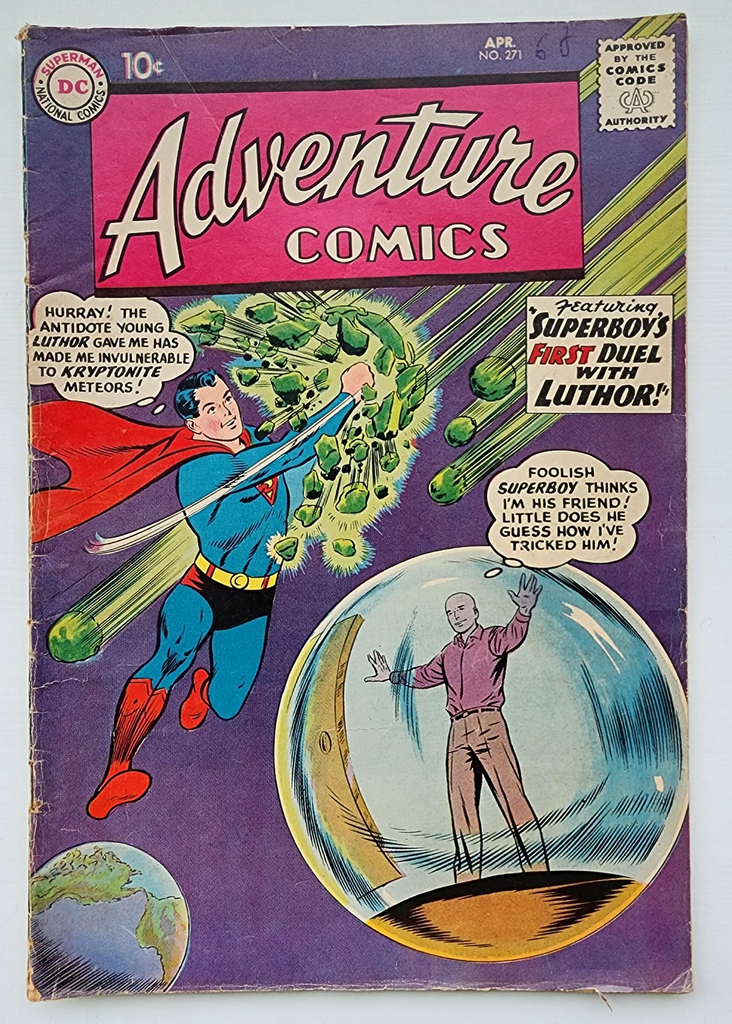ADVENTURE COMICS #271 1960 (LEX LUTHOR ORIGIN) Adventure Comics DC COMICS