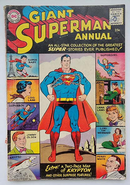GIANT SUPERMAN ANNUAL #1 1960 Superman DC COMICS