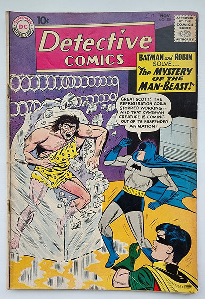 DETECTIVE COMICS #285 1960 (FULL PAGE AD JUSTICE LEAGE #1) Detective Comics DC COMICS