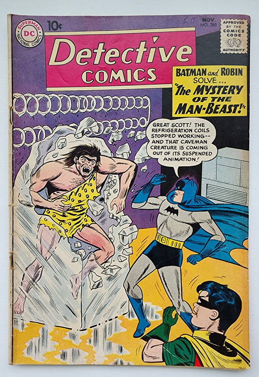 DETECTIVE COMICS #285 1960 (FULL PAGE AD JUSTICE LEAGE #1) Detective Comics DC COMICS