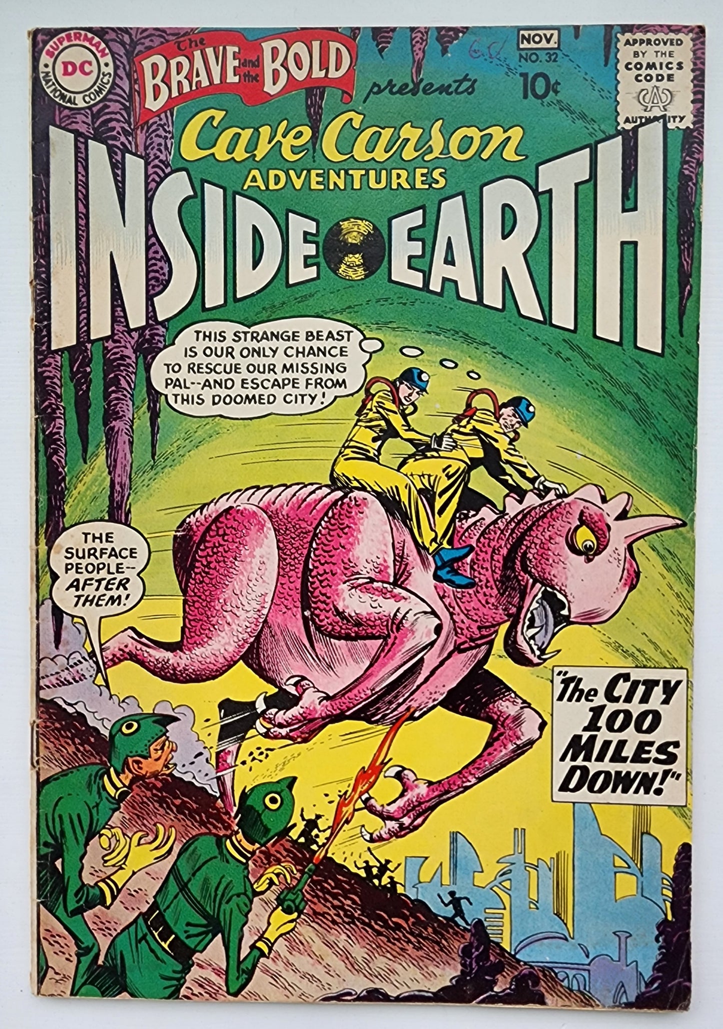 BRAVE AND THE BOLD #32 1961 (2ND APP CAVE CARSON) Brave and the Bold DC COMICS