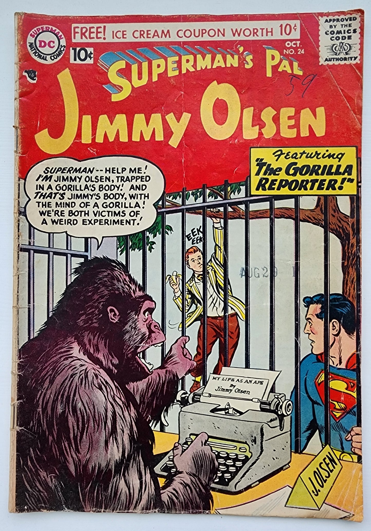 SUPERMANS PAL JIMMY OLSEN #24 1957 Supermans Pal Jimmy Olsen DC COMICS