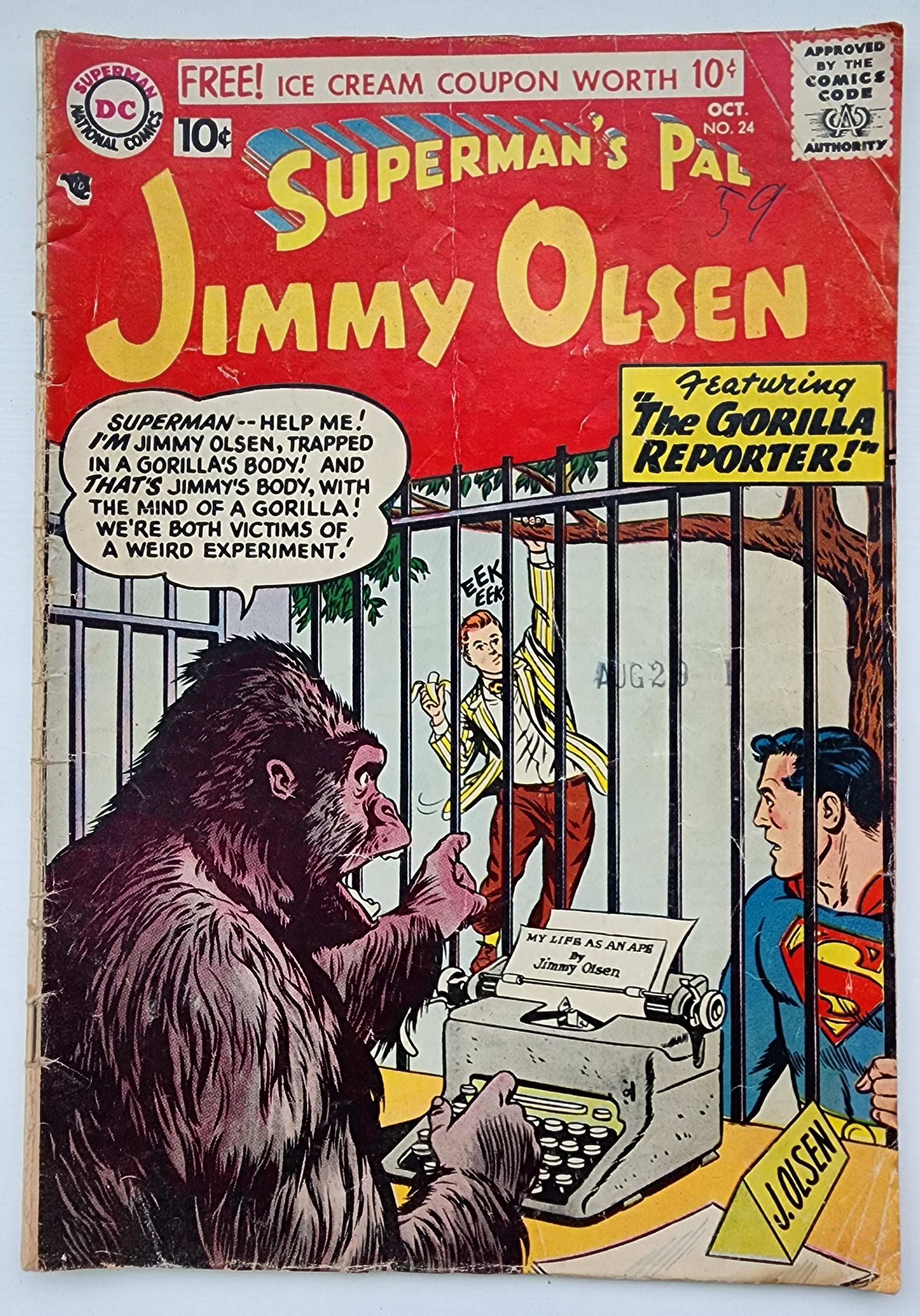 SUPERMANS PAL JIMMY OLSEN #24 1957 Supermans Pal Jimmy Olsen DC COMICS