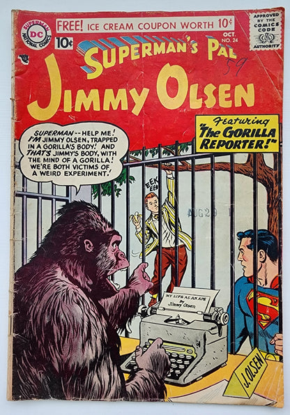 SUPERMANS PAL JIMMY OLSEN #24 1957 Supermans Pal Jimmy Olsen DC COMICS
