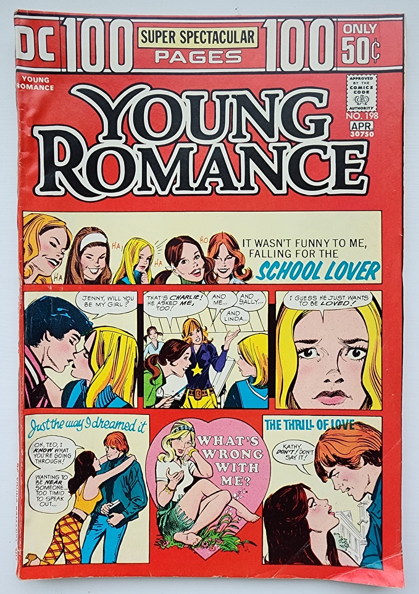 YOUNG ROMANCE #198 1974 Young Romance DC COMICS