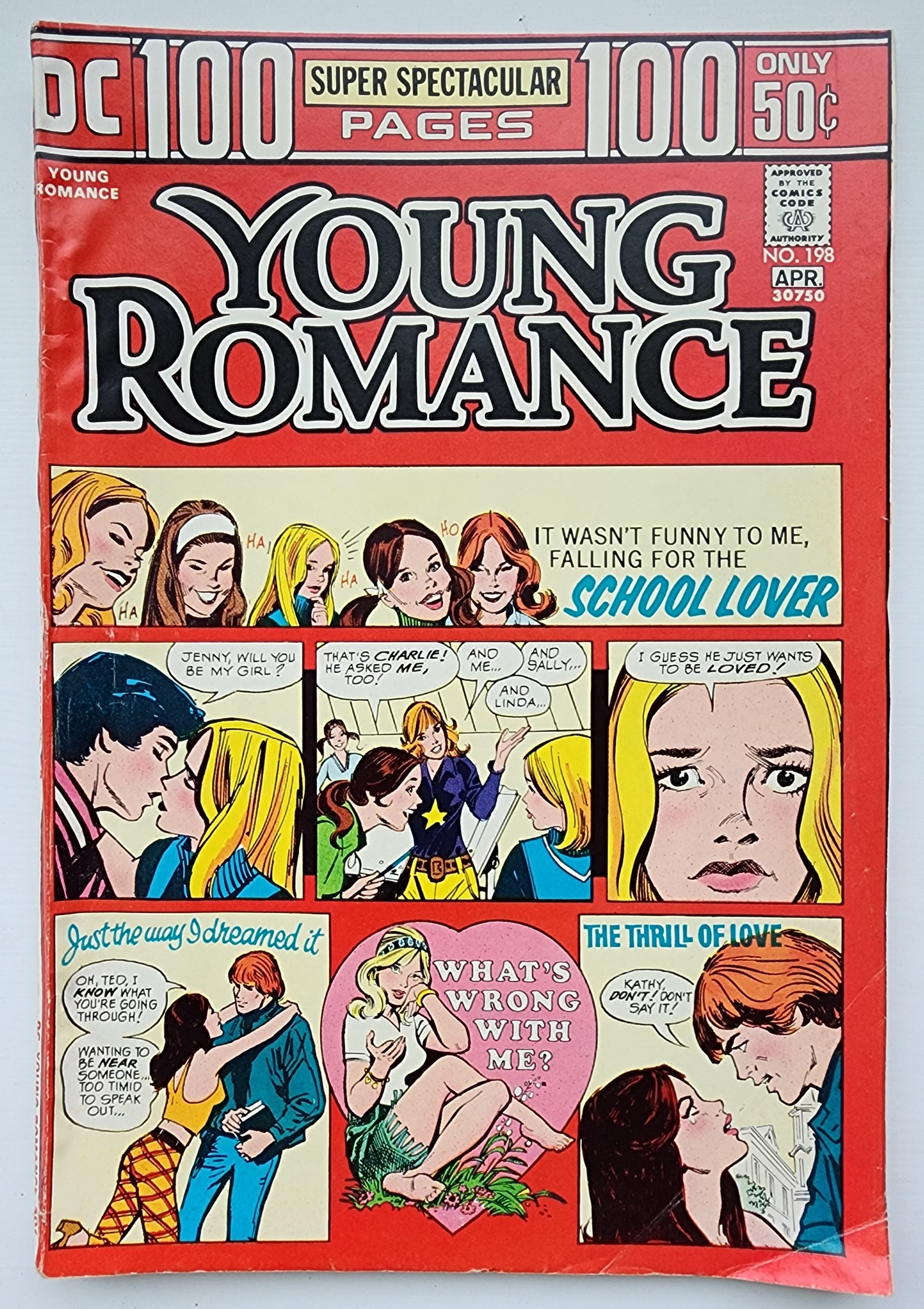 YOUNG ROMANCE #198 1974 Young Romance DC COMICS