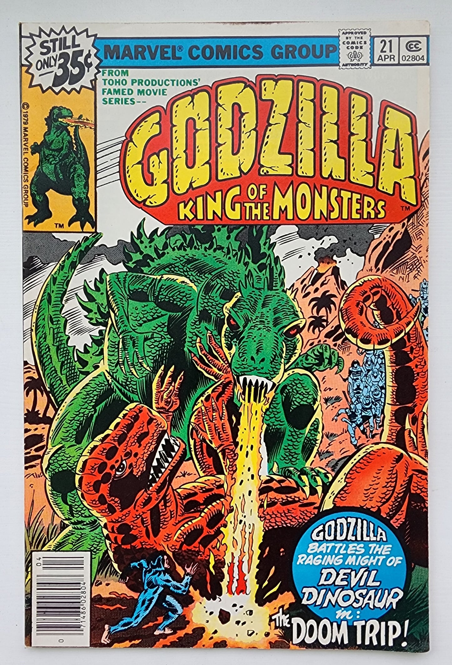 GODZILLA #21 1979 NEWSSTAND Godzilla MARVEL COMICS