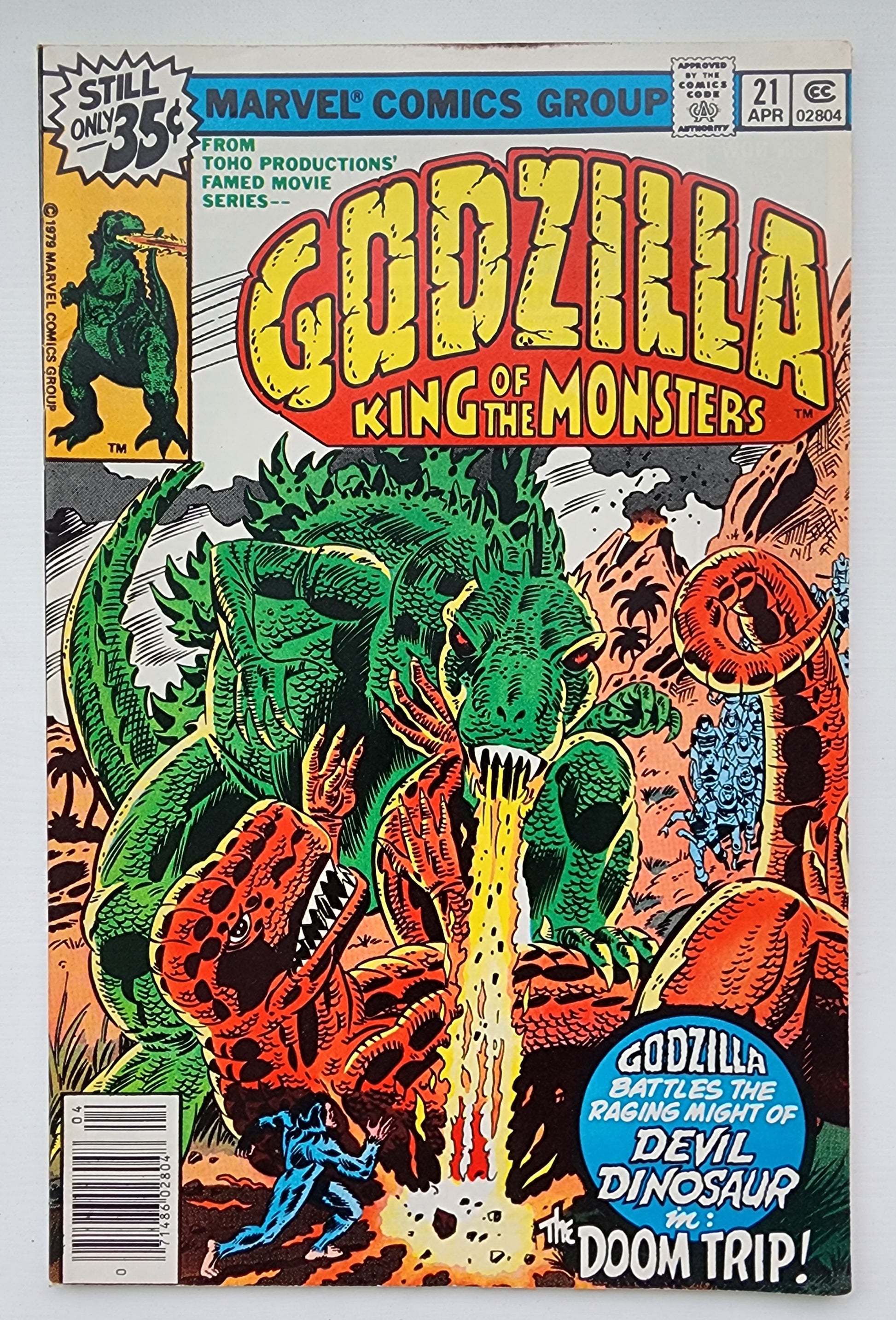 GODZILLA #21 1979 NEWSSTAND Godzilla MARVEL COMICS