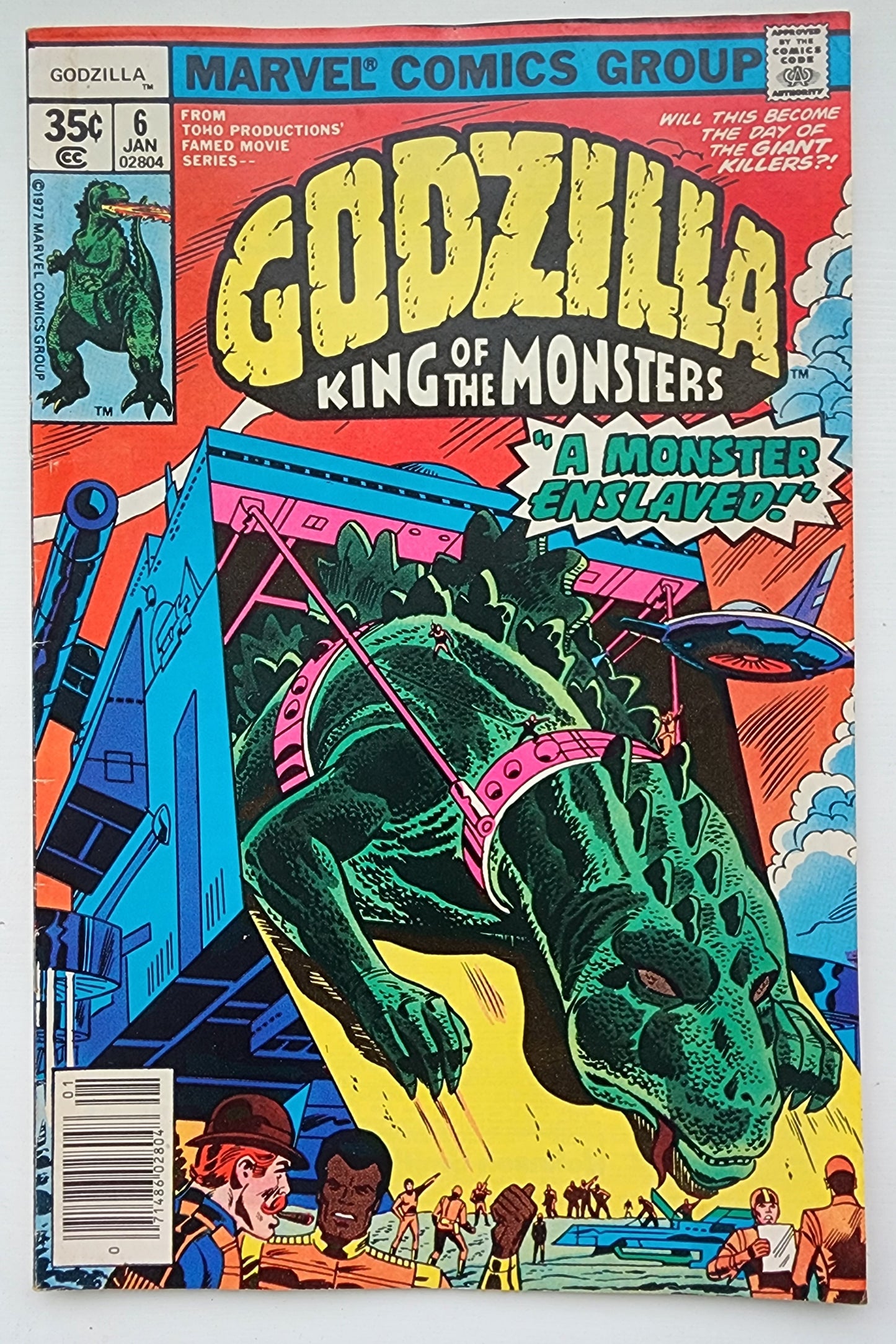 GODZILLA #6 1978 NEWSSTAND Godzilla MARVEL COMICS