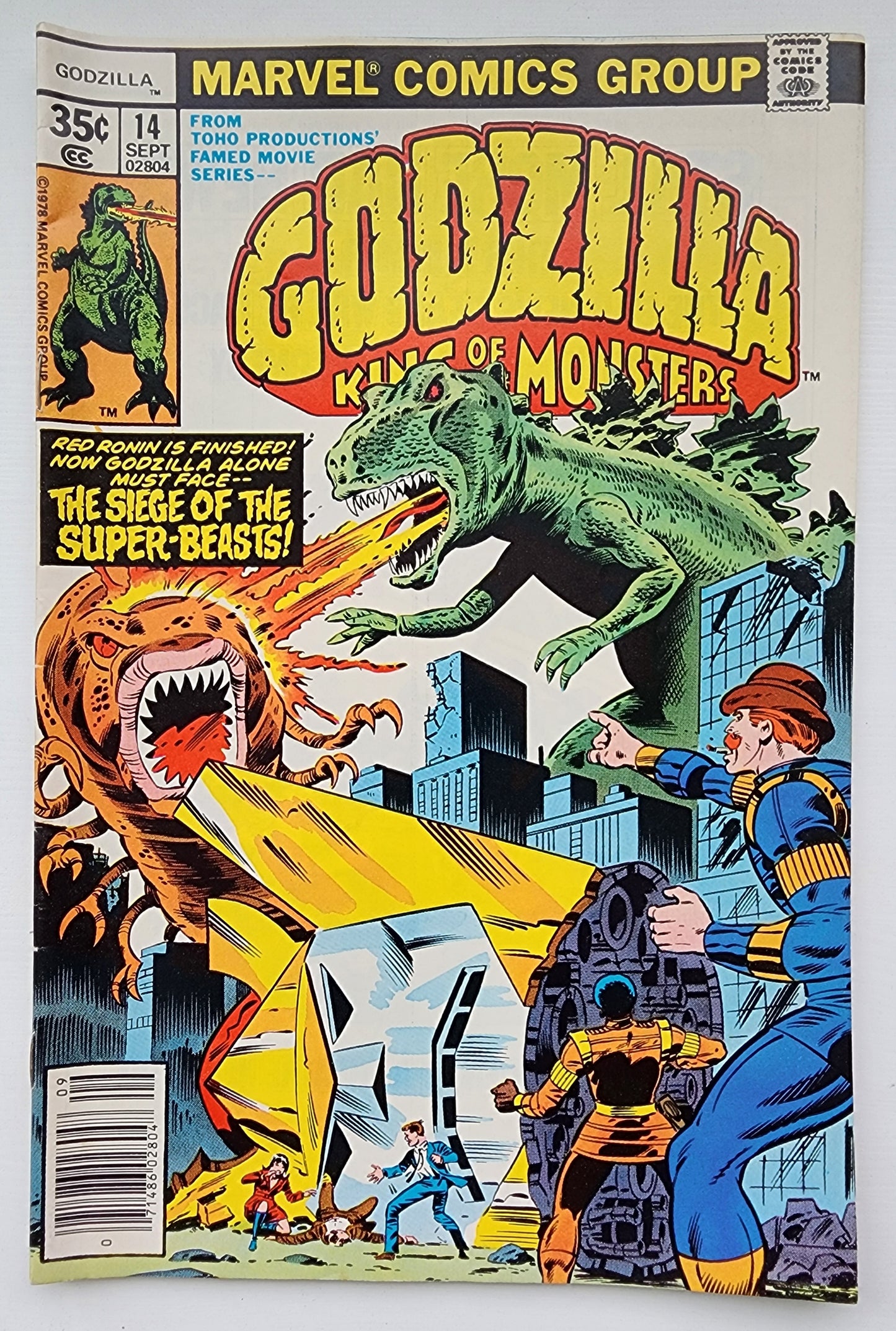GODZILLA #14 1978 NEWSSTAND Godzilla MARVEL COMICS