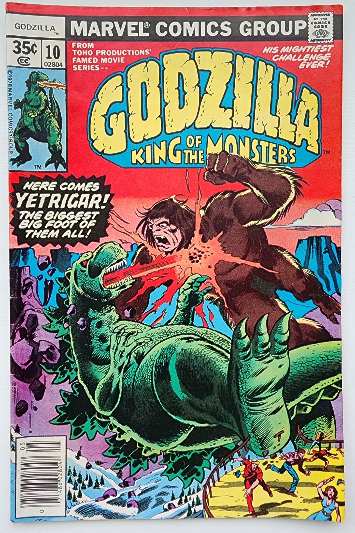 GODZILLA #10 1978 NEWSSTAND Godzilla MARVEL COMICS