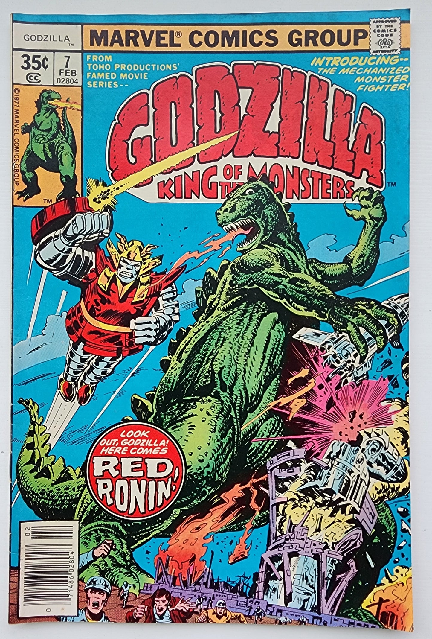 GODZILLA #7 1978 NEWSSTAND Godzilla MARVEL COMICS