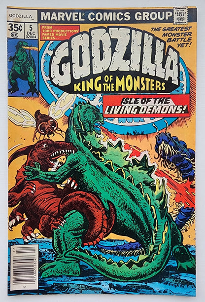 GODZILLA #5 1977 NEWSSTAND Godzilla MARVEL COMICS