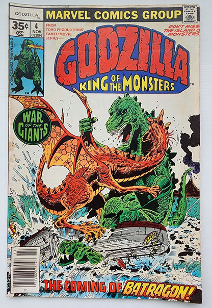 GODZILLA #4 1977 NEWSSTAND Godzilla MARVEL COMICS