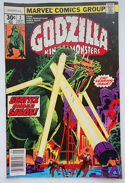 GODZILLA #2 1977 NEWSSTAND Godzilla MARVEL COMICS