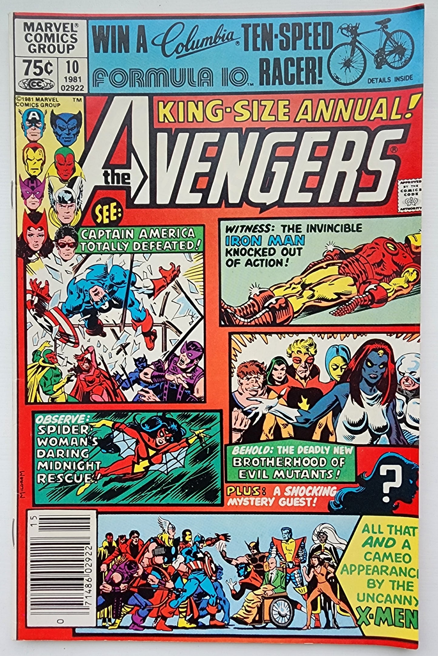 AVENGERS ANNUAL #10 1981 (1ST APP ROGUE) NEWSSTAND X-Men MARVEL COMICS