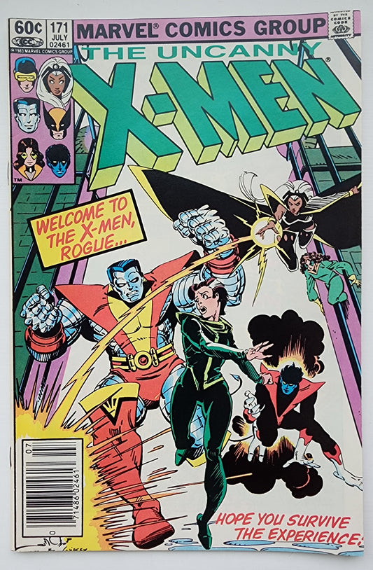 X-MEN #171 1983 (ROGUE JOINS X-MEN) NEWSSTAND X-Men MARVEL COMICS