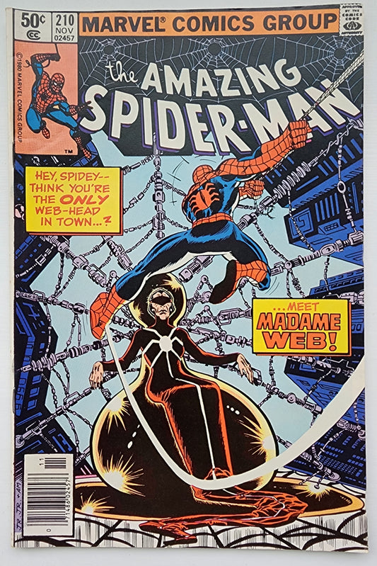 AMAZING SPIDER-MAN #210 1980 (1ST APP MADAME WEB) NEWSSTAND Amazing Spider-Man MARVEL COMICS