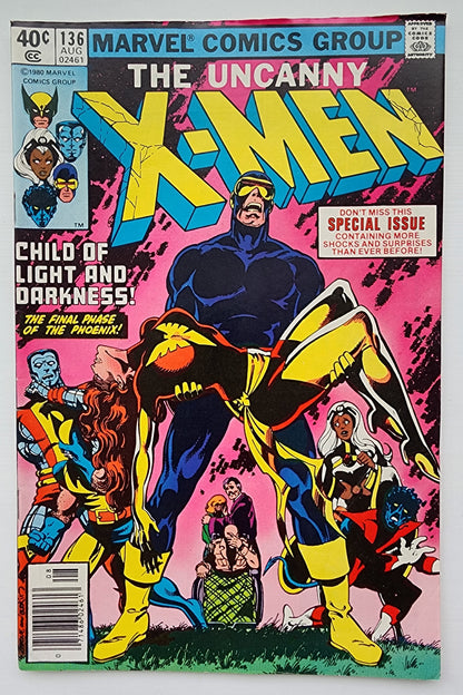 UNCANNY X-MEN #136 1980 (PRESIDENT JIMMY CARTER CAMEO) NEWSSTAND X-Men MARVEL COMICS