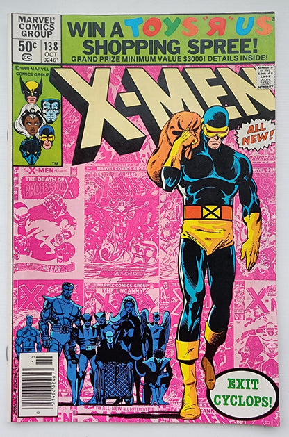 UNCANNY X-MEN #138 1980 (CYCLOPS LEAVES X-MEN. JEAN GREY FUNERAL) NEWSSTAND X-Men MARVEL COMICS