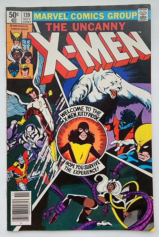 UNCANNY X-MEN #139 1980 (KITTY PRYDE JOINS X-MEN. NEW WOLVERINE COSTUME. 1ST APP HEATHER HUDSON) NEWSSTAND X-Men MARVEL COMICS