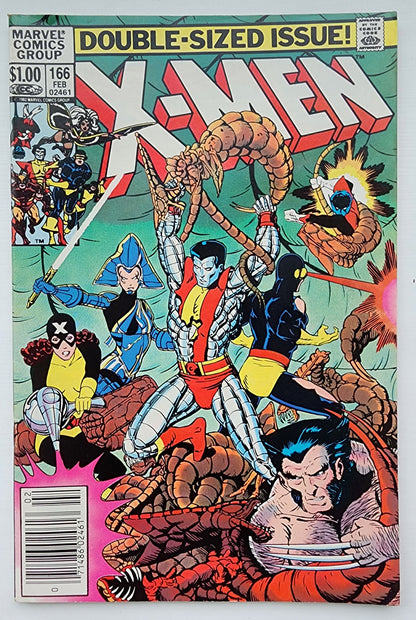 UNCANNY X-MEN #166 1983 (1ST APP LOCKHEED) NEWSSTAND X-Men MARVEL COMICS