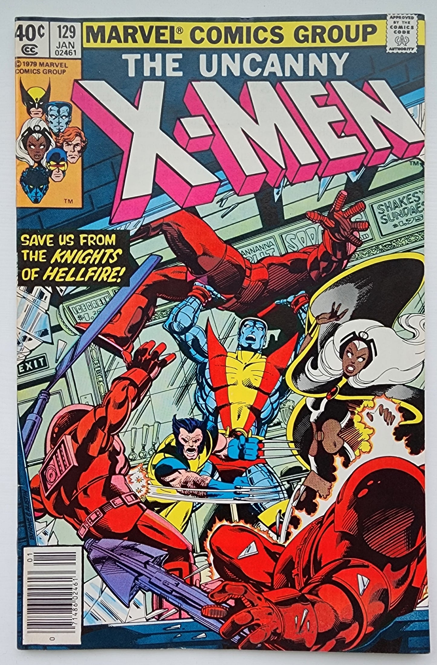 UNCANNY X-MEN #129 1980 (1ST APP KITTY PRYDE, EMMA FROST, SEBASTIAN SHAW) NEWSSTAND X-Men MARVEL COMICS