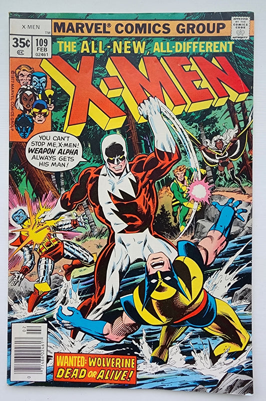 UNCANNY X-MEN #109 1978 (1ST APP WEAPON ALPHA) NEWSSTAND X-Men MARVEL COMICS