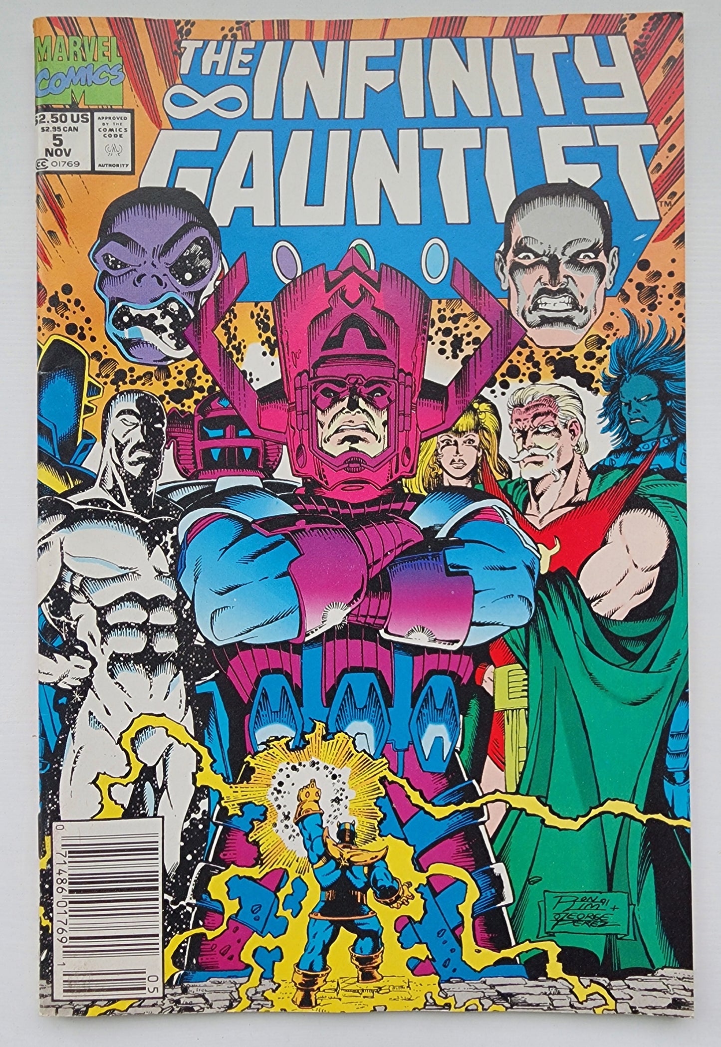INFINITY GAUNTLET #5 1991 NEWSSTAND Infinity Gauntlet MARVEL COMICS