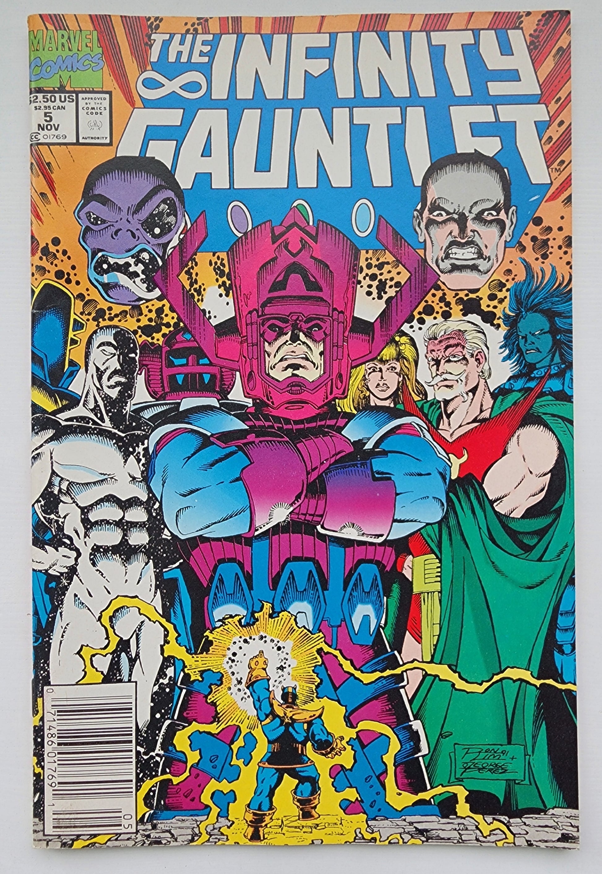 INFINITY GAUNTLET #5 1991 NEWSSTAND Infinity Gauntlet MARVEL COMICS