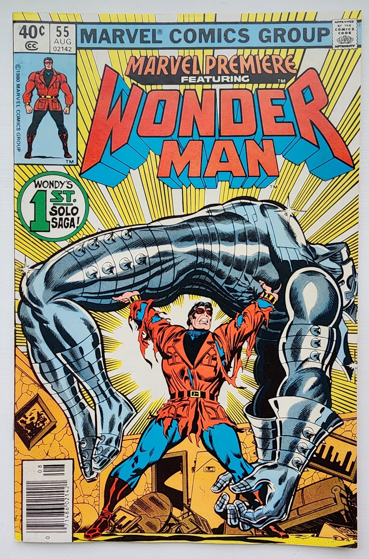 MARVEL PREMIERE #55 WONDER MAN 1980 NEWSSTAND Infinity Gauntlet MARVEL COMICS