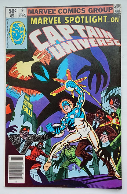 MARVEL SPOTLIGHT #9 1980 CAPTAIN UNIVERSE (1ST APP MISTER E) NEWSSTAND Marvel Spotlight MARVEL COMICS