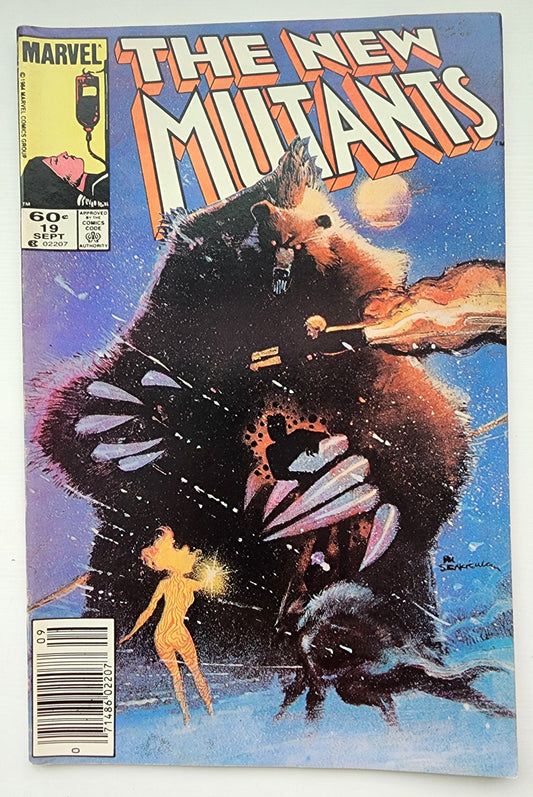 NEW MUTANTS #19 1984 DEMON BEAR NEWSSTAND New Mutants MARVEL COMICS