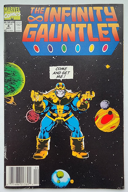 INFINITY GAUNTLET #4 1991 NEWSSTAND Infinity Gauntlet MARVEL COMICS
