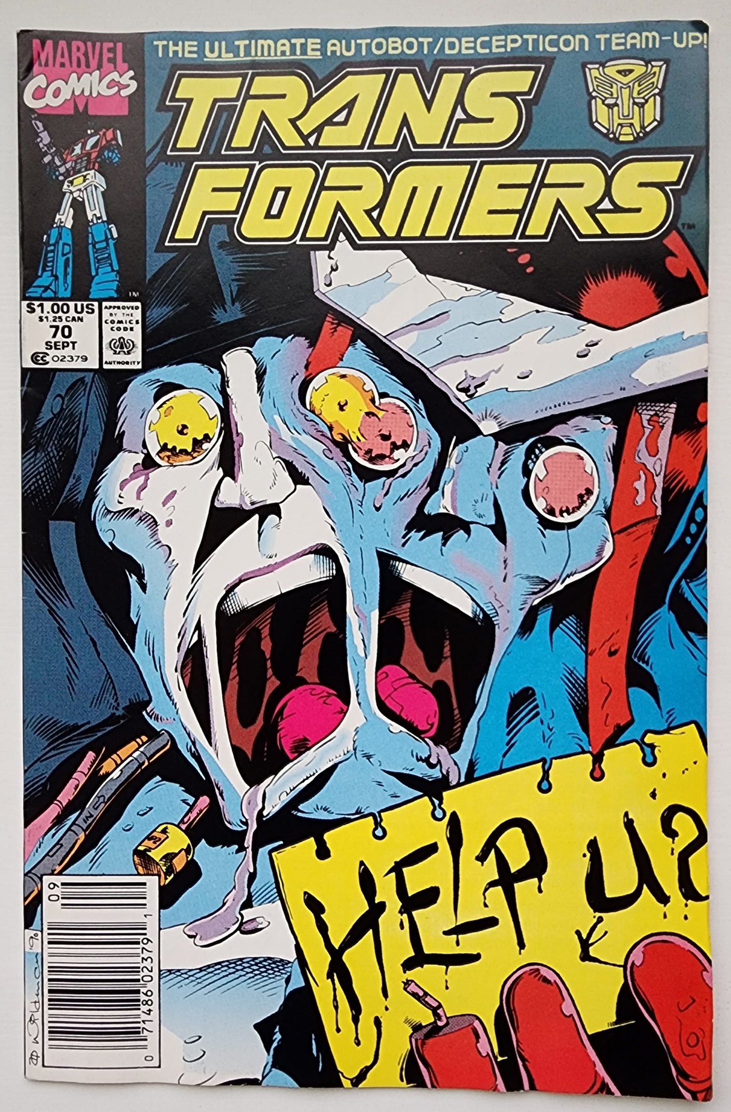 TRANSFORMERS #70 1990 NEWSSTAND Transformers MARVEL COMICS