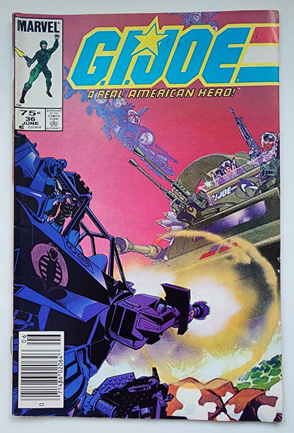 GI JOE A REAL AMERICAN HERO #36 1985 NEWSSTAND GI Joe MARVEL COMICS
