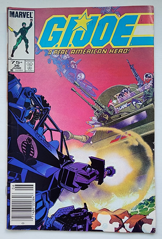 GI JOE A REAL AMERICAN HERO #36 1985 NEWSSTAND GI Joe MARVEL COMICS