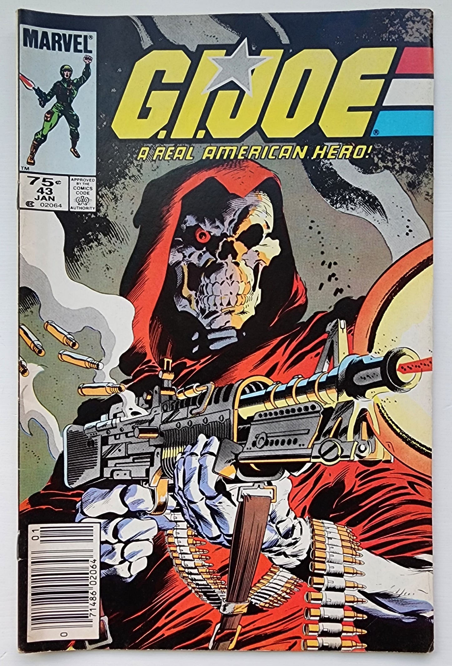 GI JOE A REAL AMERICAN HERO #43 1986 (1ST APP SCRAP-IRON) NEWSSTAND GI Joe MARVEL COMICS