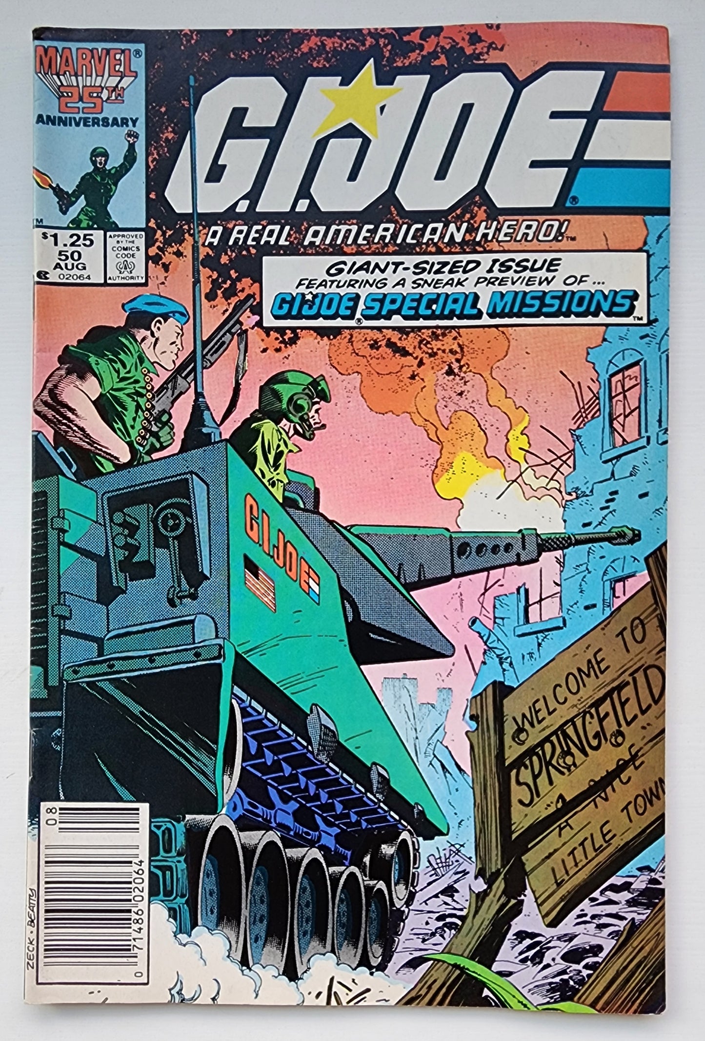 GI JOE A REAL AMERICAN HERO #50 1986 (1ST APP ZARANA) NEWSSTAND GI Joe MARVEL COMICS