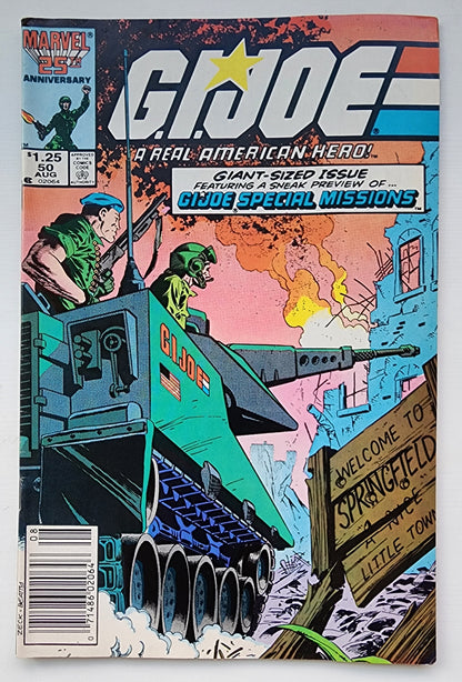 GI JOE A REAL AMERICAN HERO #50 1986 (1ST APP ZARANA) NEWSSTAND GI Joe MARVEL COMICS